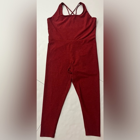 CALIA Carrie Underwood’s Lustraluxe Red/Maroon Sleeveless Jumpsuit Size XXL - Picture 2 of 15